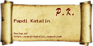 Papdi Katalin névjegykártya