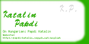 katalin papdi business card